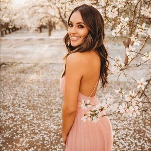 Pleated Tulle Formal Dress